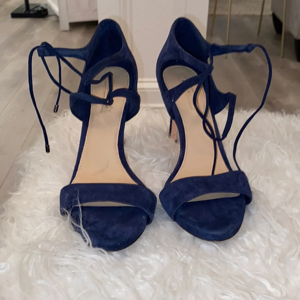 Antonio Melani blue suede lace up sandals - Picture 1 of 5